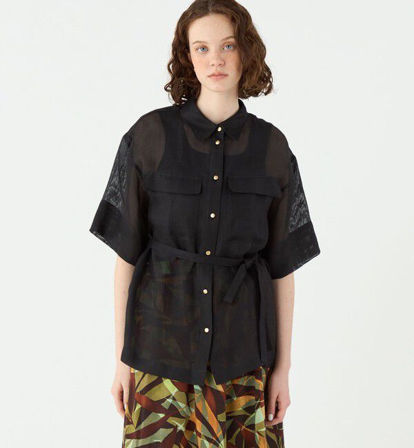 Ballsey「パナマラミー ビッグシャツブラウス」|シャツ・ブラウス|