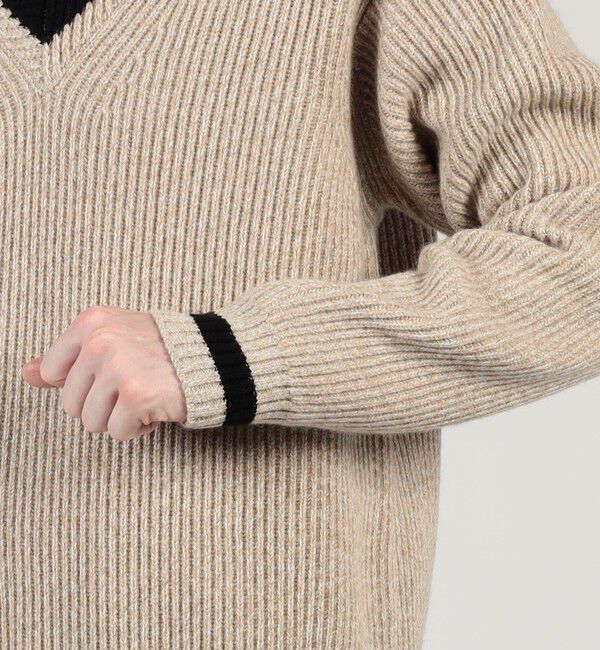 TOMORROWLAND MENS「TOMORROWLAND Tricot ウールカシミヤ メランジニット Vネックプルオーバー」|ニット・セーター|