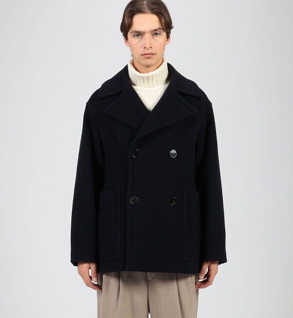 TOMORROWLAND MENS「ラムウールモッサー ダブルブレステッド4B Pコート」|ピーコート|