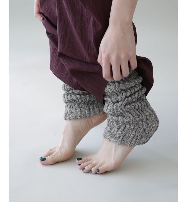 EMILYWEEK「【追加】シルクレッグウォーマー」|レッグウォーマー|グレー