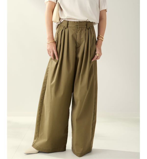 Plage「R&rsquo;IAM Super wide CHINO パンツ」|チノ|