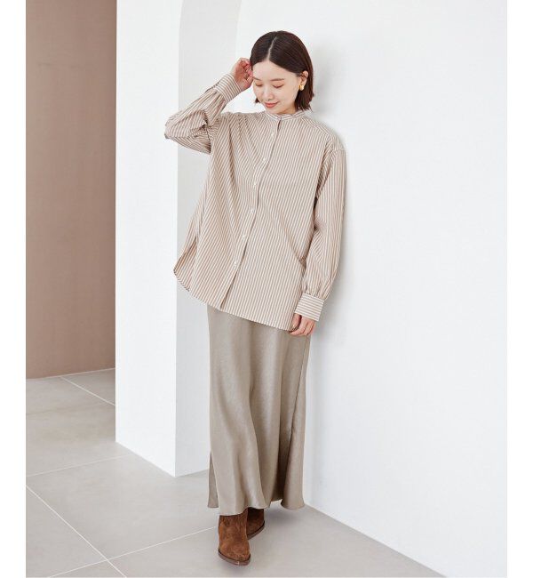 IENA「《追加3》ダブルサテンスカート」|スカート|