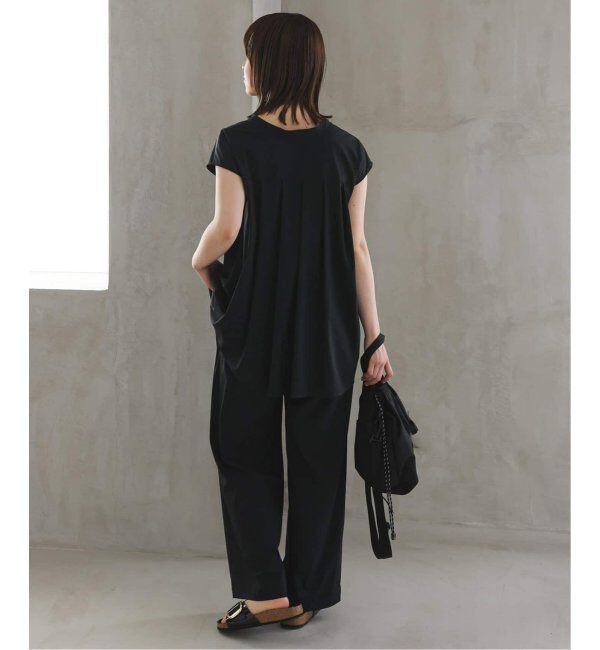 SLOBE IENA「《2枚セット/防しわ性/撥水/接触冷感//追加》ナイロンブラウス&times;パンツセット」|シャツ・ブラウス|