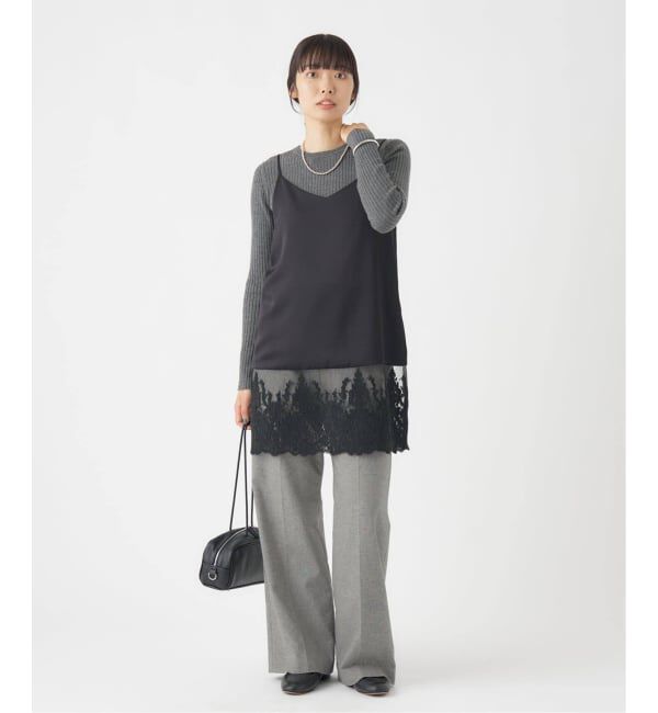 IENA「《追加》Satinレース キャミソールワンピース」|ワンピース|