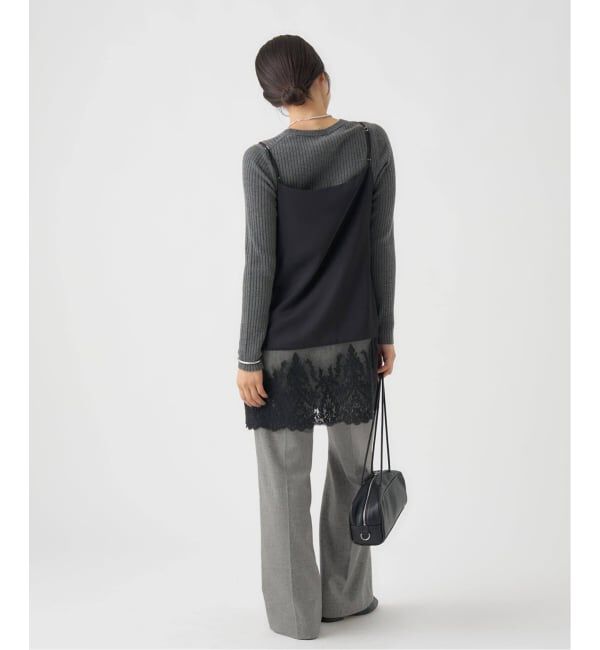 IENA「《追加》Satinレース キャミソールワンピース」|ワンピース|