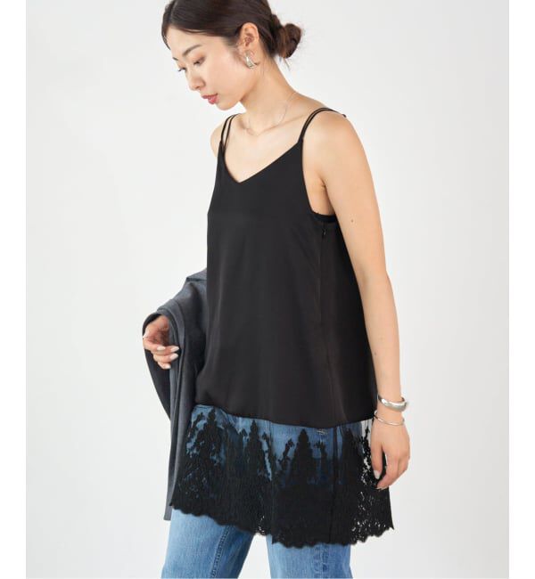 IENA「《追加》Satinレース キャミソールワンピース」|ワンピース|