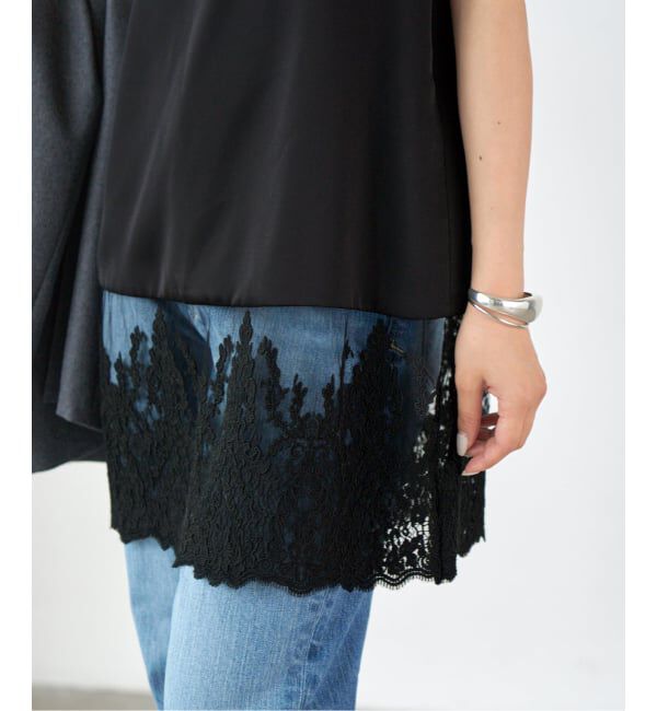 IENA「《追加》Satinレース キャミソールワンピース」|ワンピース|