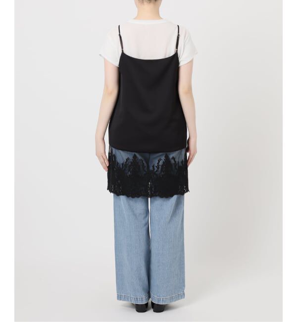 IENA「《追加》Satinレース キャミソールワンピース」|ワンピース|