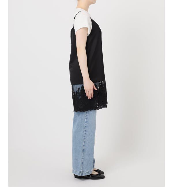 IENA「《追加》Satinレース キャミソールワンピース」|ワンピース|