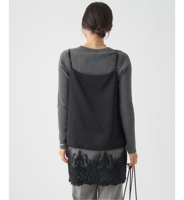 IENA「《追加》Satinレース キャミソールワンピース」|ワンピース|