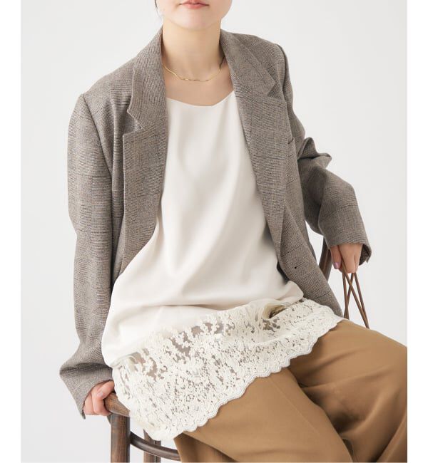 IENA「《追加》Satinレース キャミソールワンピース」|ワンピース|ナチュラル