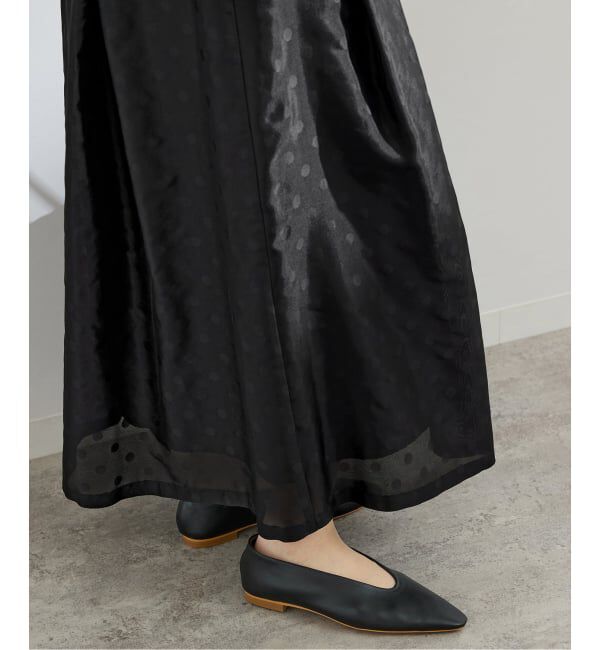 IENA「《予約》ドットジャガード タックフレアスカート」|スカート|