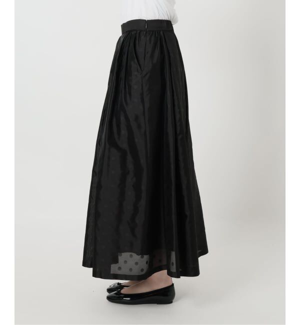 IENA「《予約》ドットジャガード タックフレアスカート」|スカート|