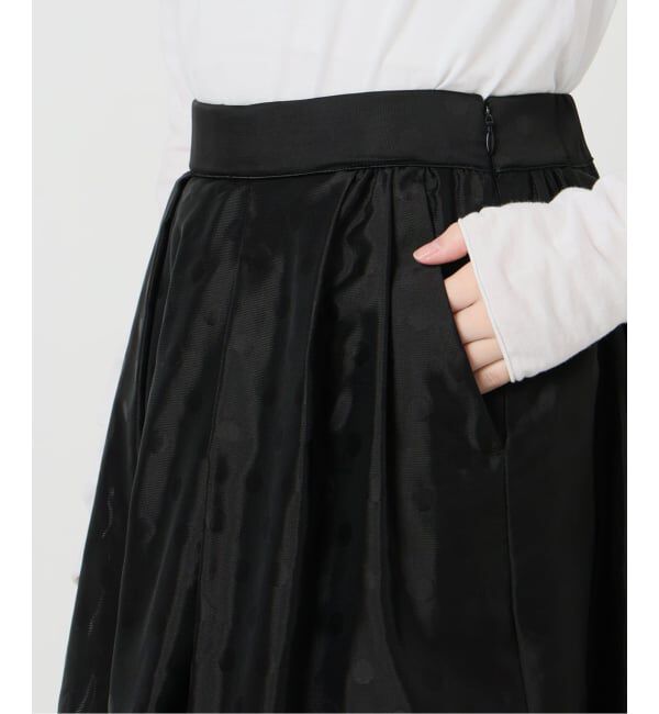 IENA「《予約》ドットジャガード タックフレアスカート」|スカート|