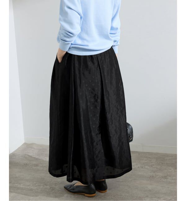 IENA「《予約》ドットジャガード タックフレアスカート」|スカート|