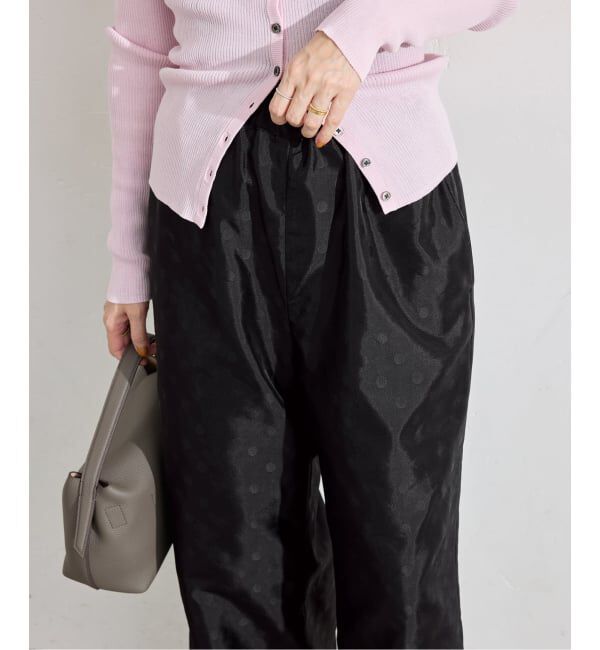 IENA「《予約》ドットジャガード ギャザーパンツ」|その他|