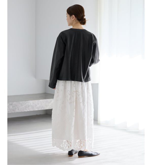 IENA「《予約》フラワーコードレーススカート」|スカート|