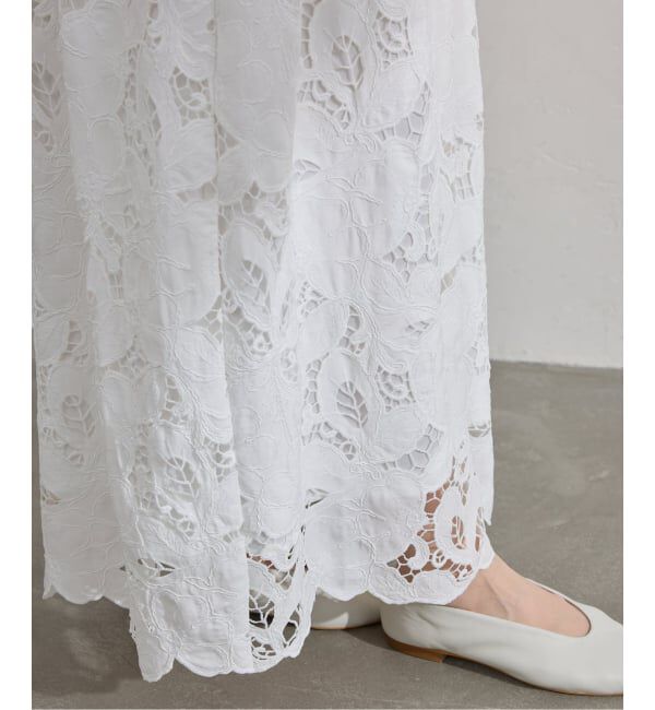 IENA「《予約》フラワーコードレーススカート」|スカート|
