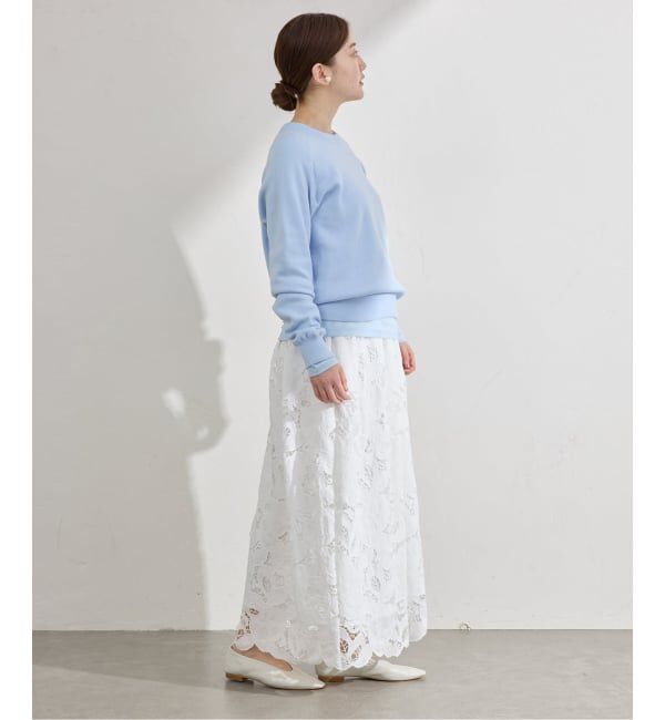 IENA「《予約》フラワーコードレーススカート」|スカート|