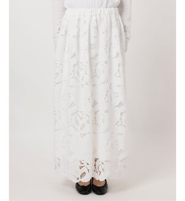 IENA「《予約》フラワーコードレーススカート」|スカート|