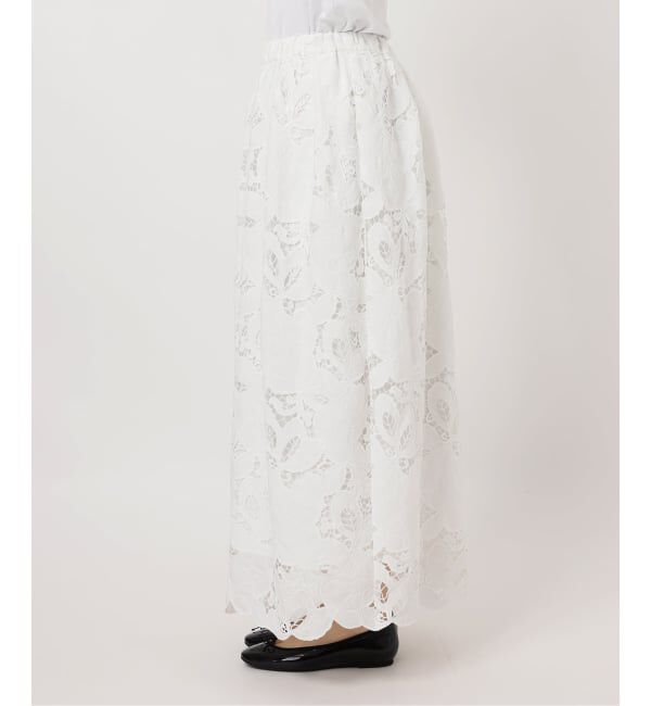IENA「《予約》フラワーコードレーススカート」|スカート|