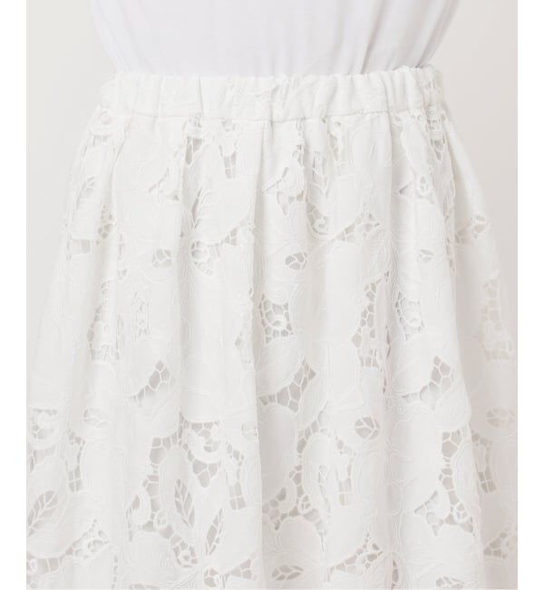 IENA「《予約》フラワーコードレーススカート」|スカート|