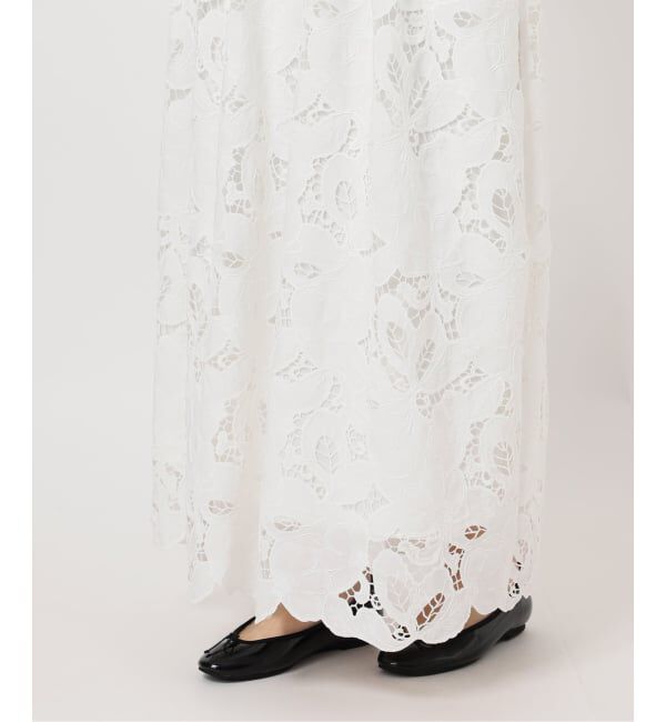 IENA「《予約》フラワーコードレーススカート」|スカート|