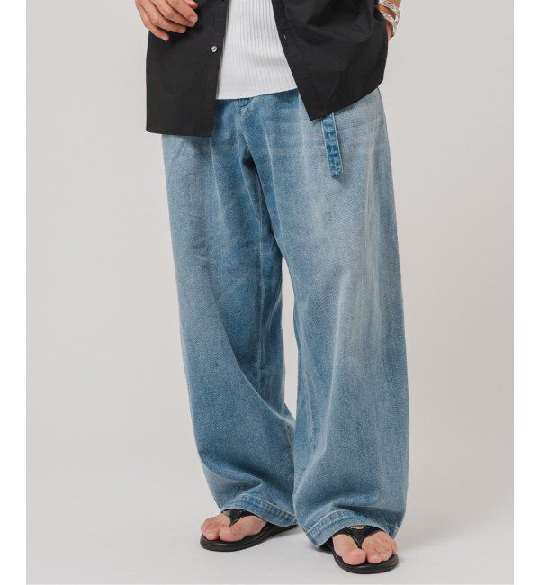 EDIFICE「LE JEAN(ルジーン) デニム ベルテッド トラウザー」|デニム|