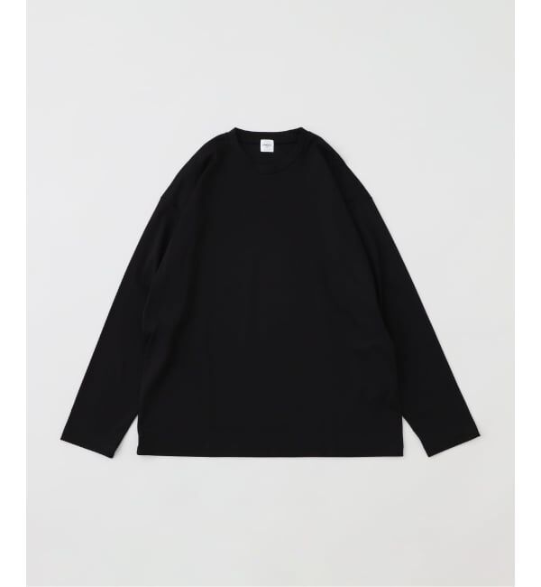 EDIFICE「アルビニスタスムース クルーネック ロングスリーブ Tシャツ」|Tシャツ・カットソー|ブラック