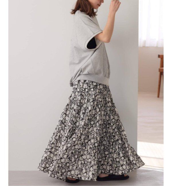 JOURNAL STANDARD relume「《WEB限定追加3》コットンボイルクリンクルティアードスカート（柄）」|スカート|