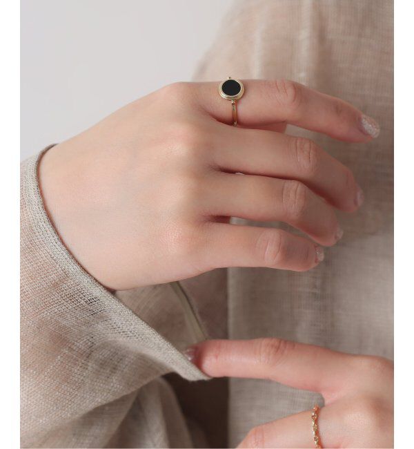 Lilas by Spick&Span「《WEB限定》スライスオニキスサークルリング K10」|リング|