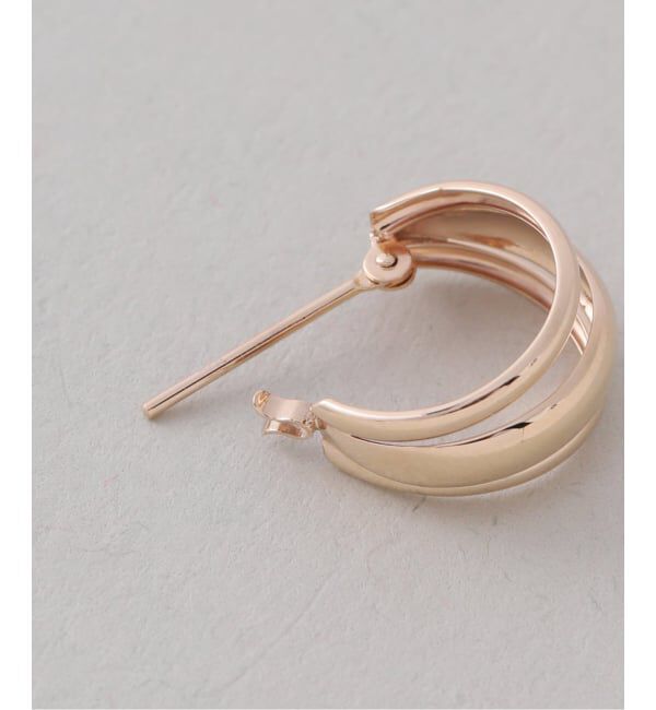 Lilas by Spick&Span「《予約》3ラインフープピアス K10（両耳）」|ピアス|