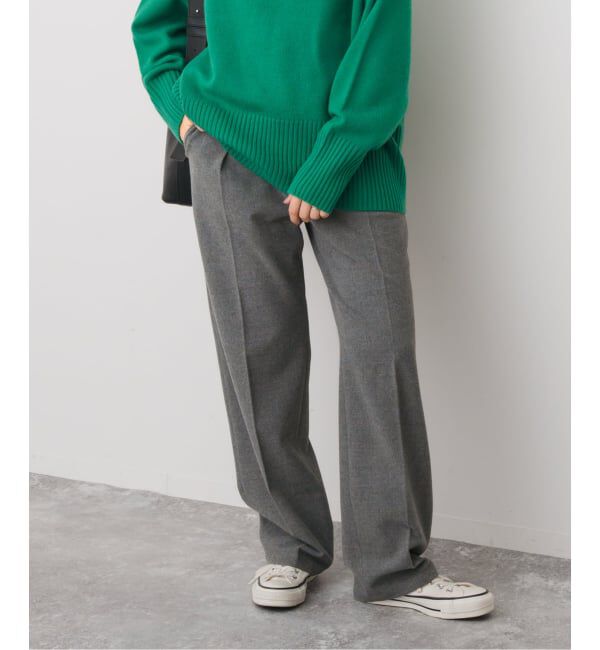 Spick and Span「《手洗い可 / 追加》起毛タックテーパードパンツ」|スラックス|