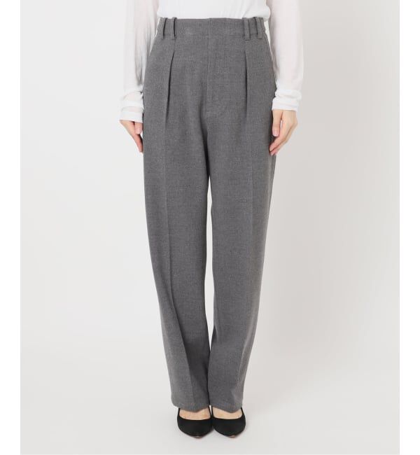 Spick and Span「《手洗い可 / 追加》起毛タックテーパードパンツ」|スラックス|