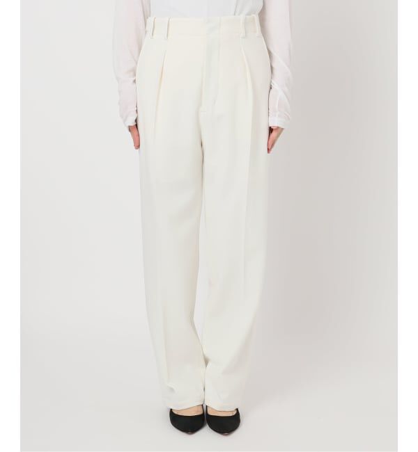 Spick and Span「《手洗い可 / 追加》起毛タックテーパードパンツ」|スラックス|