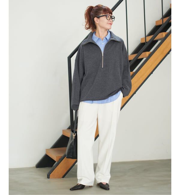 Spick and Span「《手洗い可 / 追加》起毛タックテーパードパンツ」|スラックス|