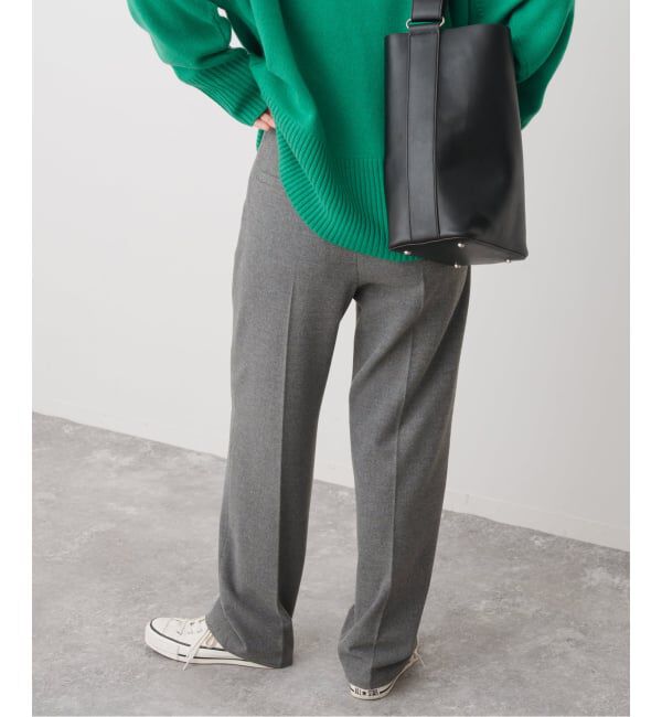 Spick and Span「《手洗い可 / 追加》起毛タックテーパードパンツ」|スラックス|