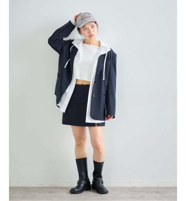 U by SPICK&SPAN「《予約》オーバーフードシャツ」|シャツ・ブラウス|