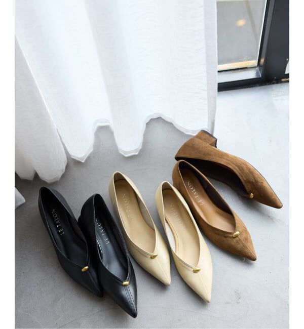  「《追加》3cmVカットメタルパンプス」|パンプス|