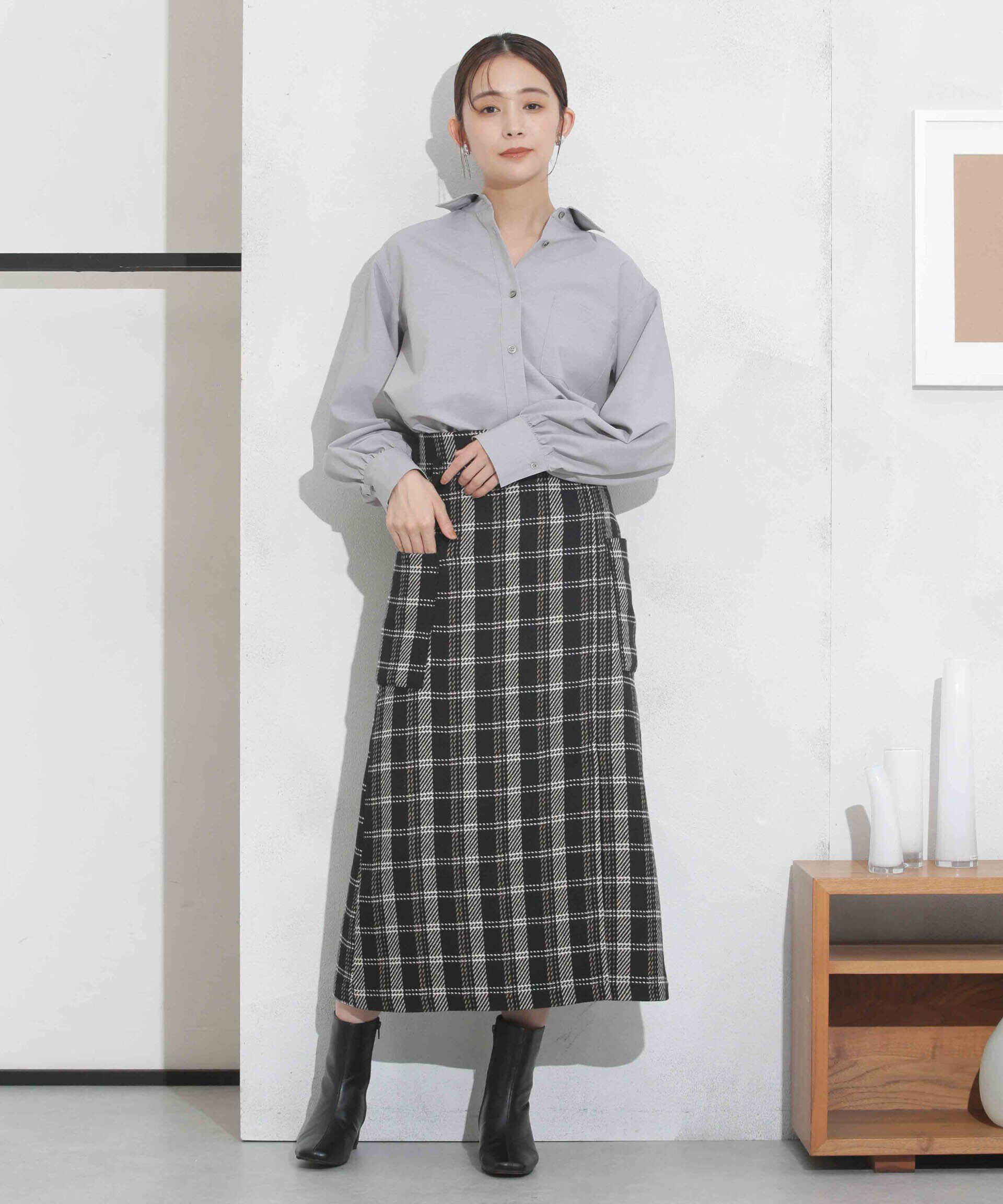 nano･universe「ギャザーワイドシャツ」|シャツ・ブラウス|