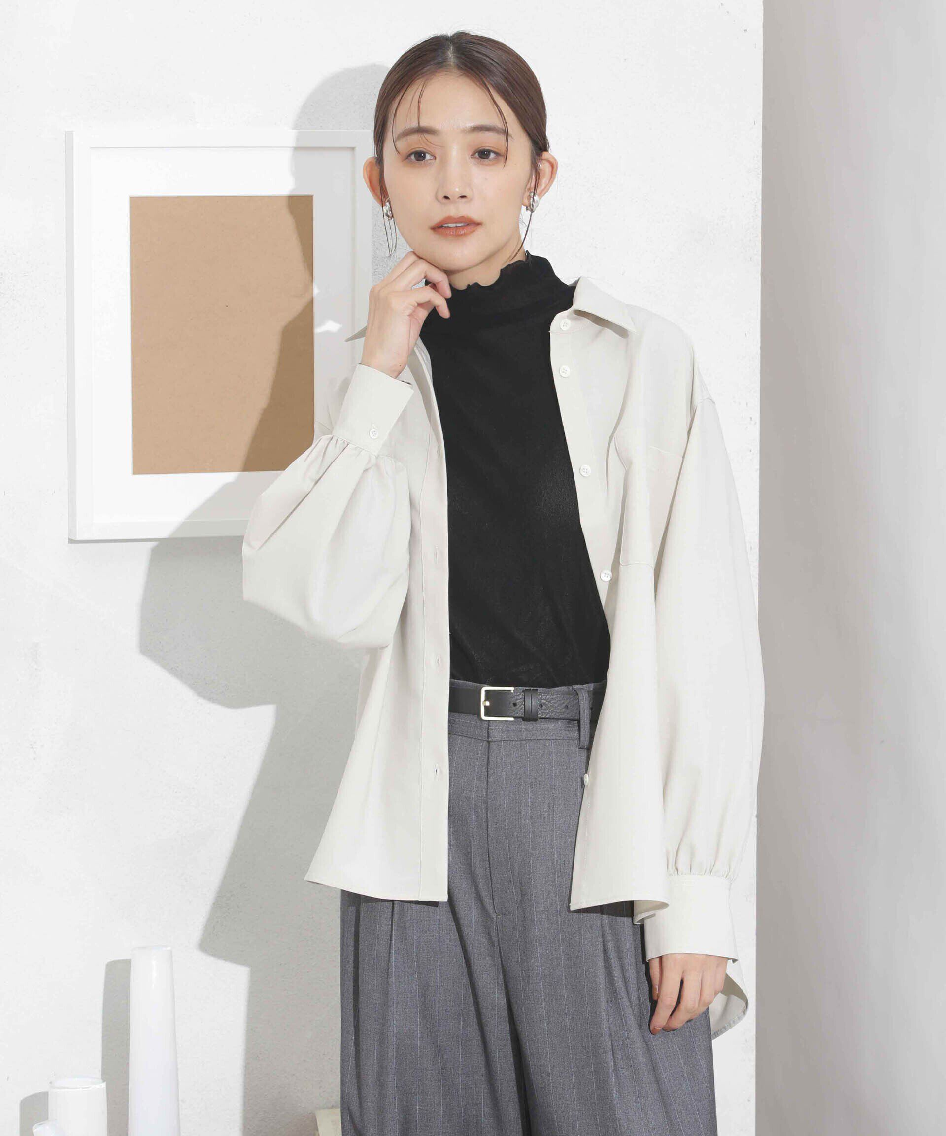 nano･universe「ギャザーワイドシャツ」|シャツ・ブラウス|