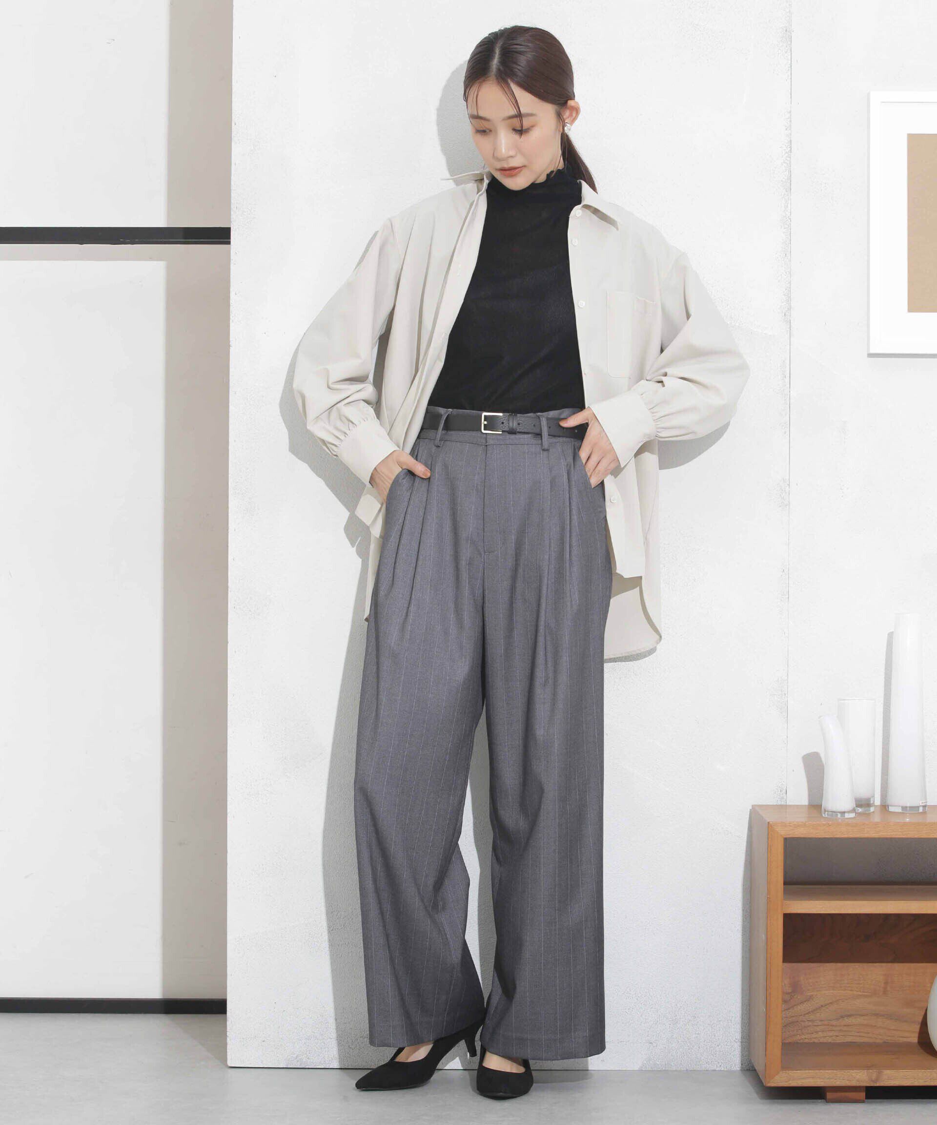 nano･universe「ギャザーワイドシャツ」|シャツ・ブラウス|