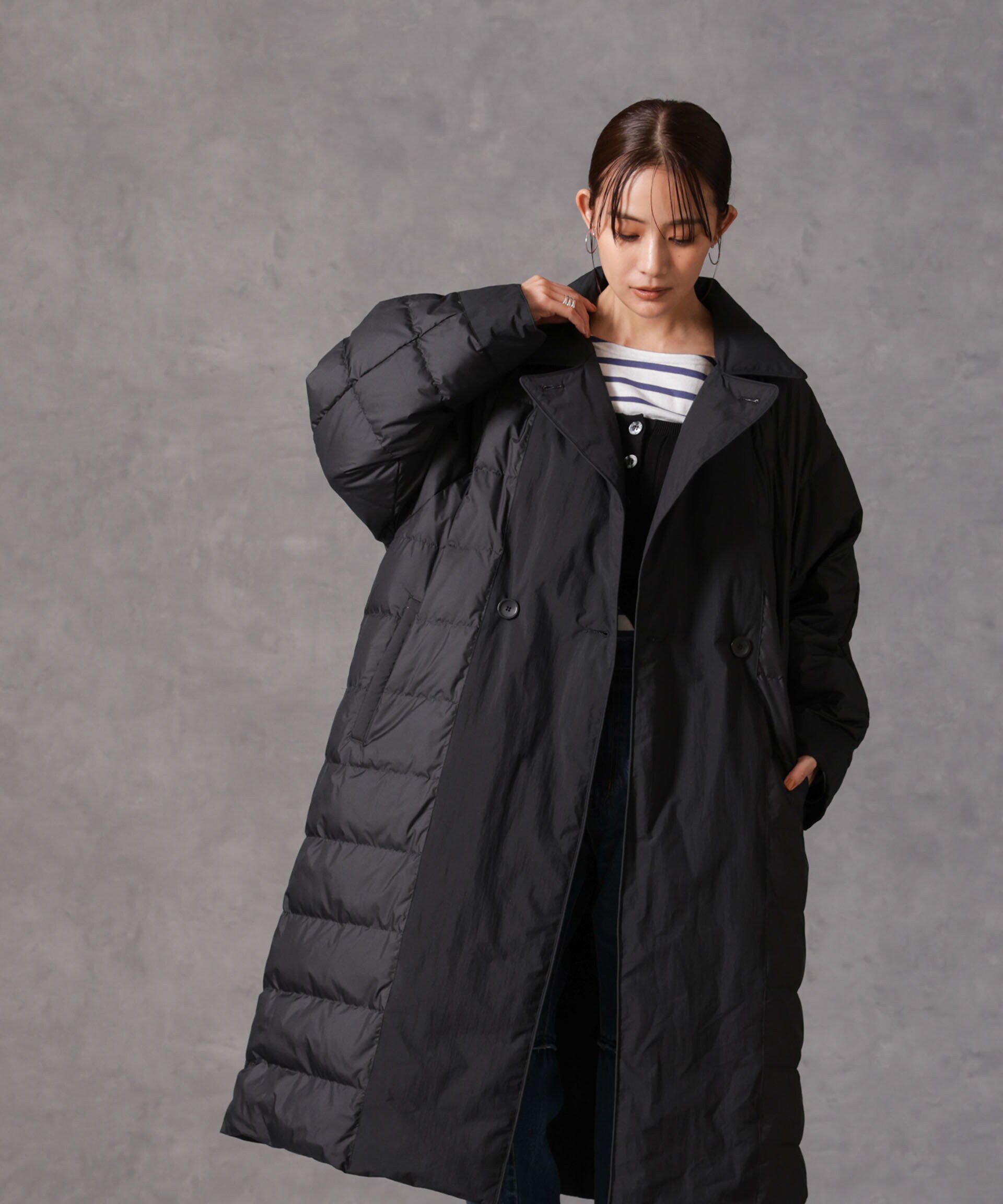 nano･universe「「西川ダウン(R)」リバーシブルライトコート」|ダウン|