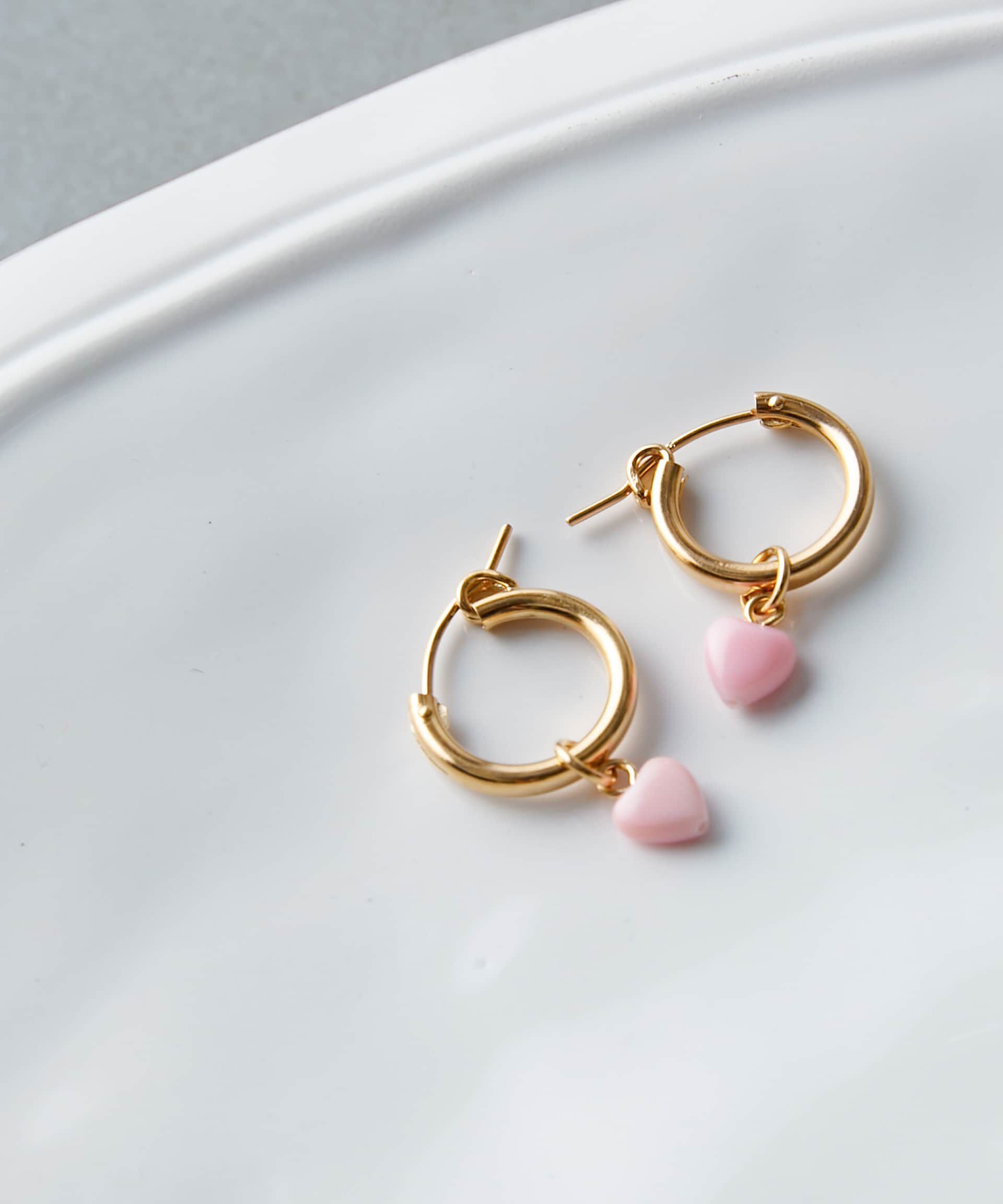 nano･universe「ハートストーンピアス」|ピアス|