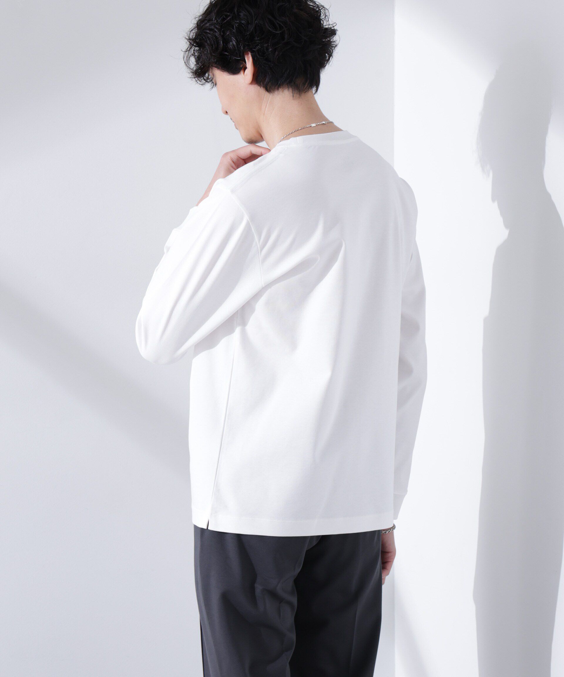 nano･universe「アンチスメル クルーネックTシャツ 長袖」|Tシャツ・カットソー|