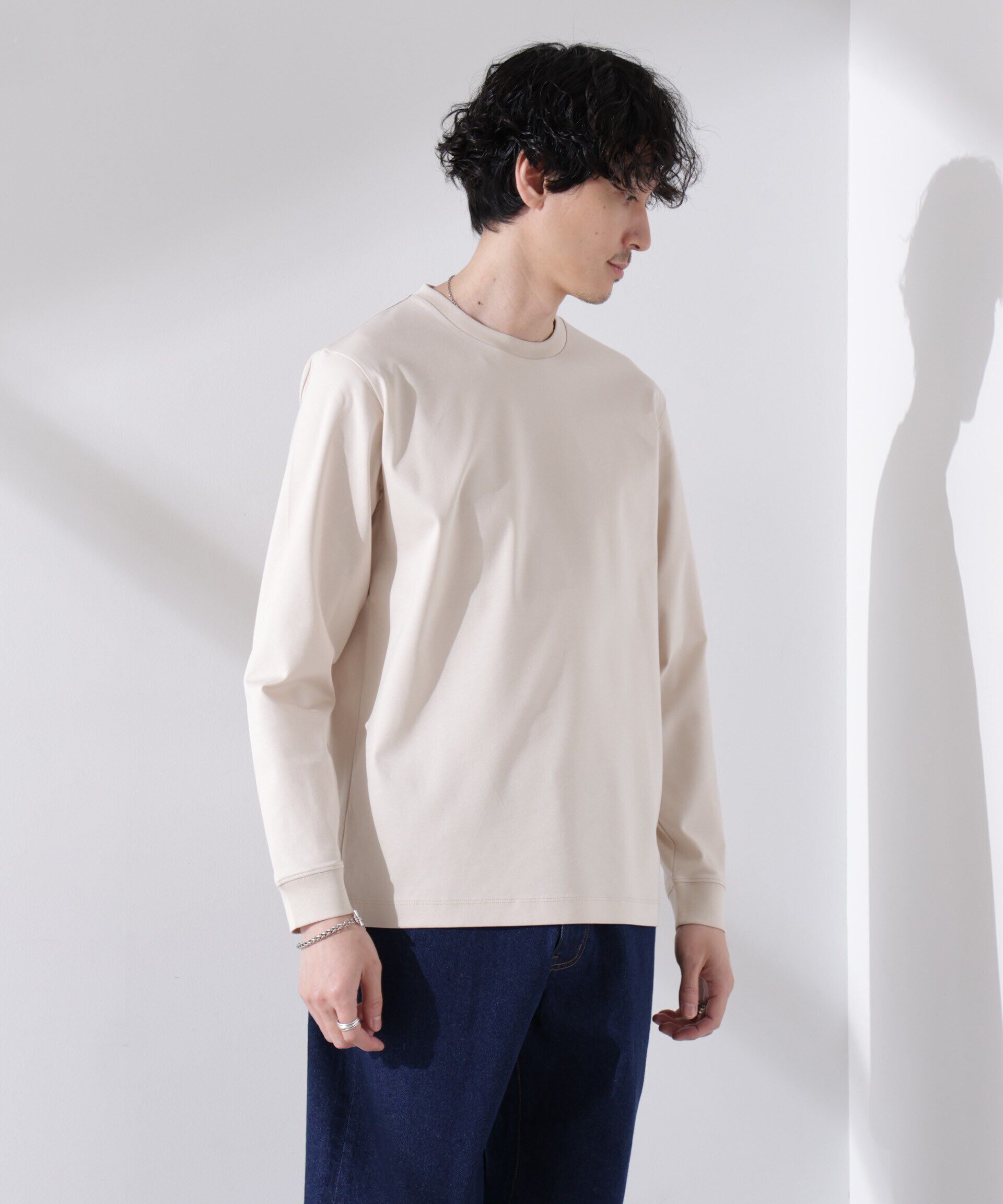 nano･universe「アンチスメル クルーネックTシャツ 長袖」|Tシャツ・カットソー|