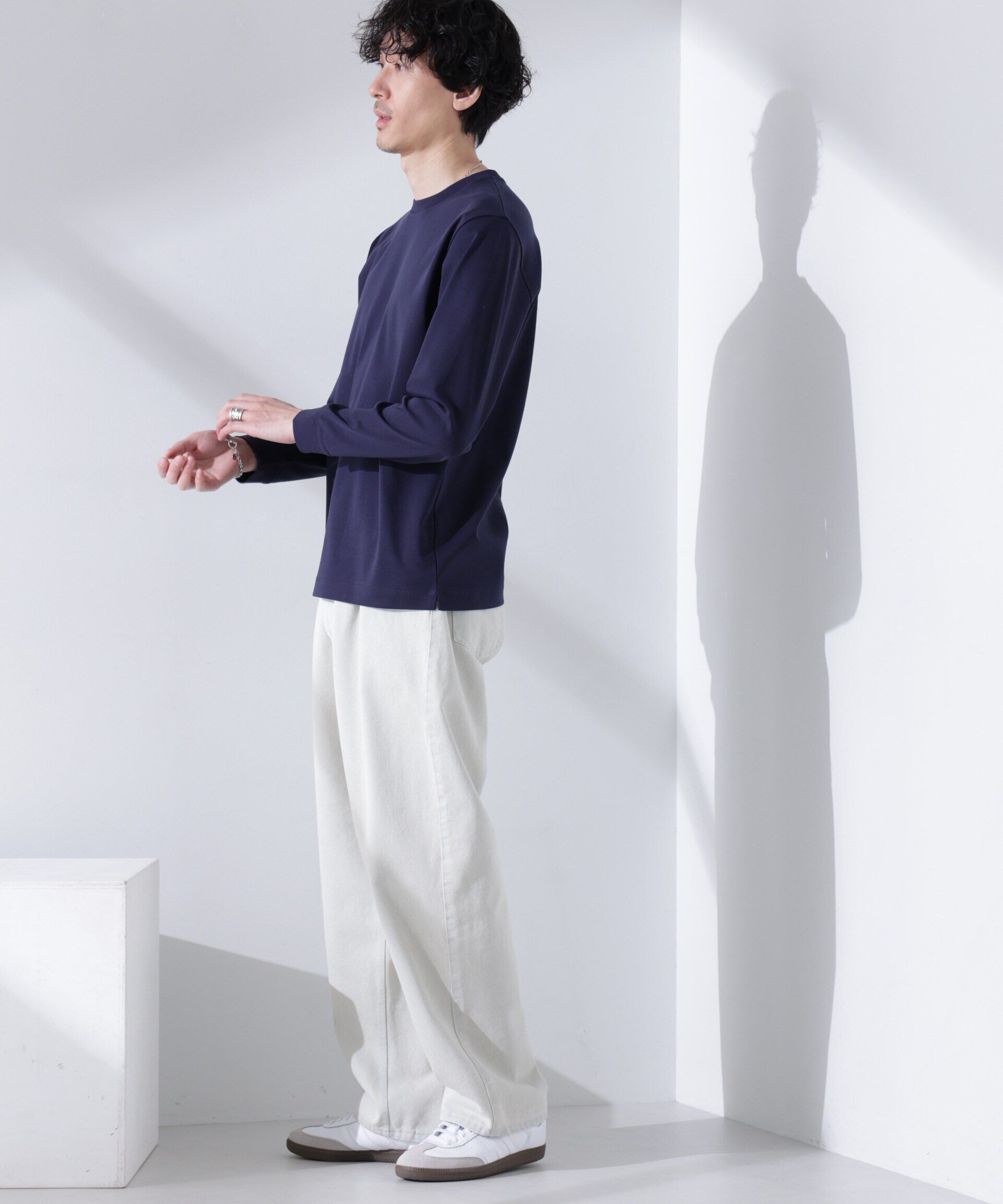 nano･universe「アンチスメル クルーネックTシャツ 長袖」|Tシャツ・カットソー|