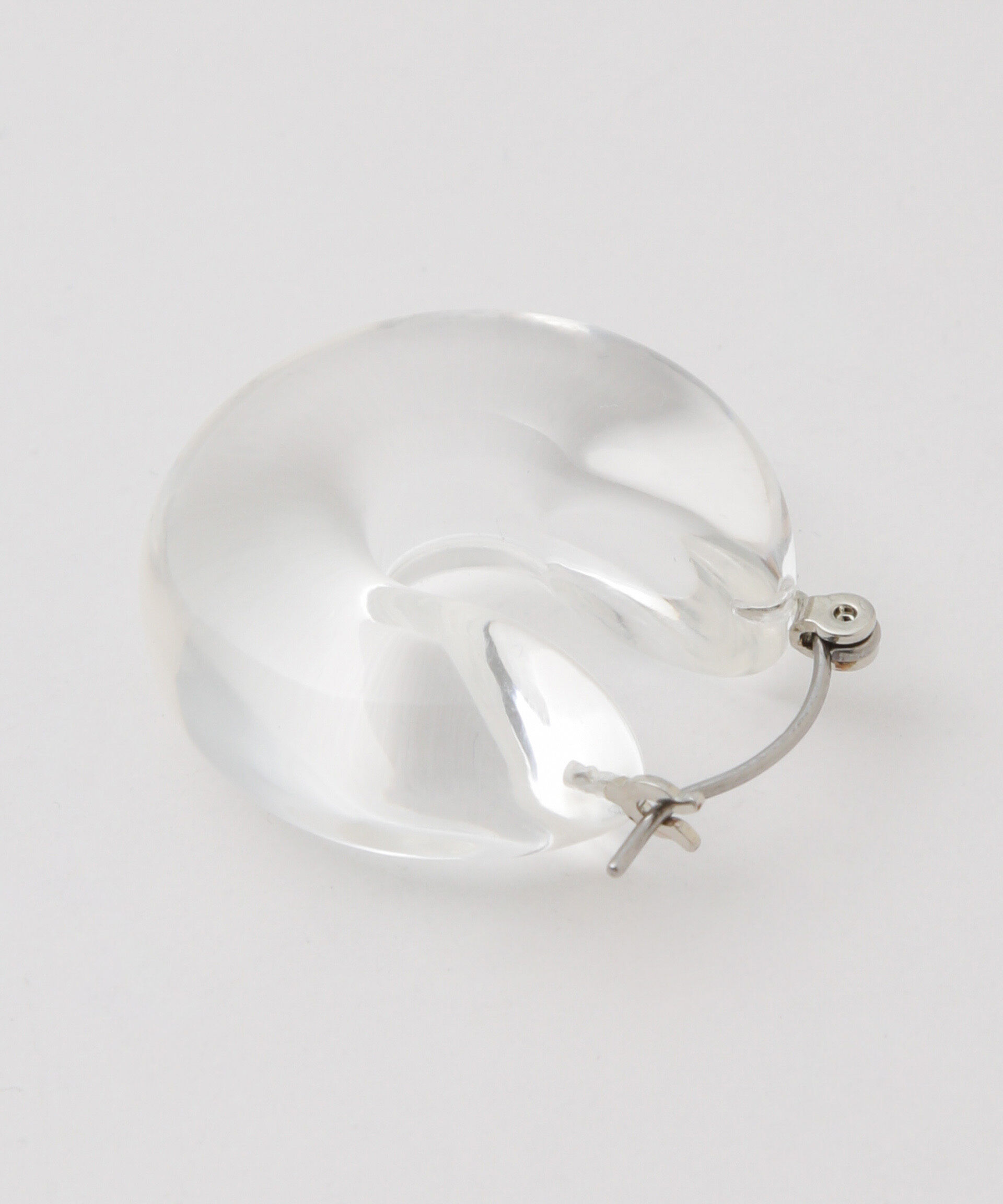 nano･universe「ラウンドフォルムクリアピアス」|ピアス|