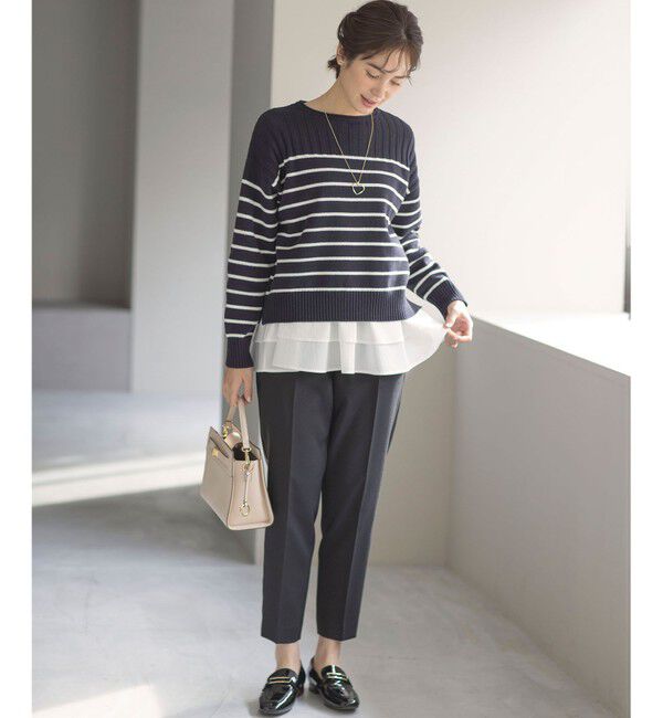 組曲「華奢見え パネルボーダーニット」|ニット・セーター|