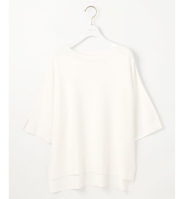 ANY SIS「【接触冷感・UVカット・洗える】ビューティクールボートネック プルオーバー」|ニット・セーター|